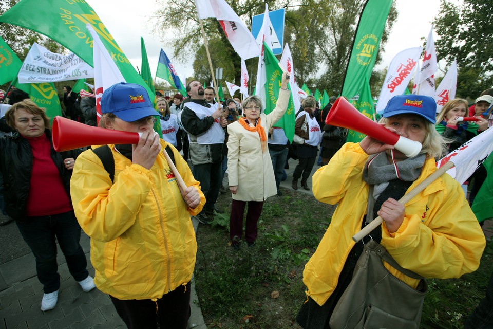 Protest przed siedzibą ZUS