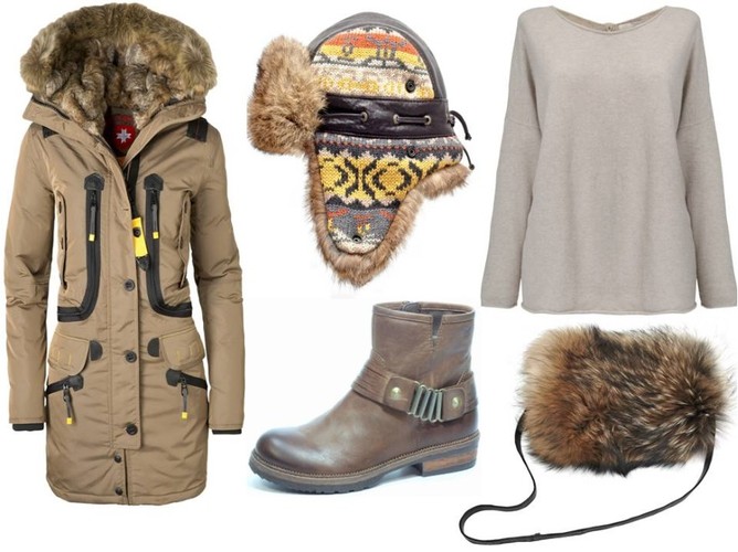 Buty – Caprice/caprice.pl,  czapka - Gena/gena.pl, sweter –Tova/tova.com.pl, mufka- Gena/gena.pl, kurtka - Wellensteyn /wellensteyn.com