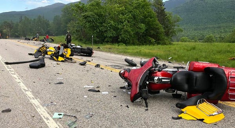 File photo: 7 killed after a pickup truck crashes into motorcyclists in new Hampshire