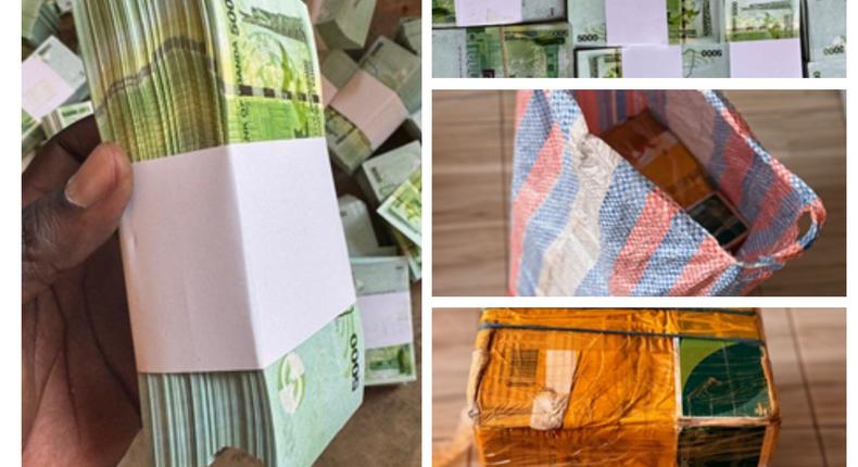 The fake money intercepted by URA