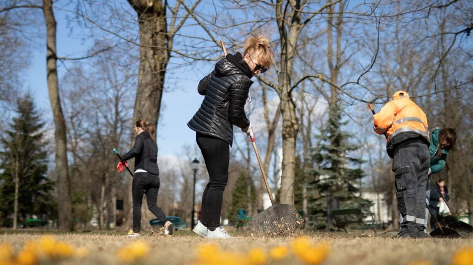 Ukraińcy posprzątali park w podziękowaniu mieszkańcom