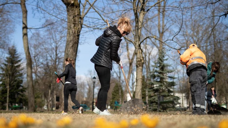 Ukraińcy posprzątali park w podziękowaniu mieszkańcom