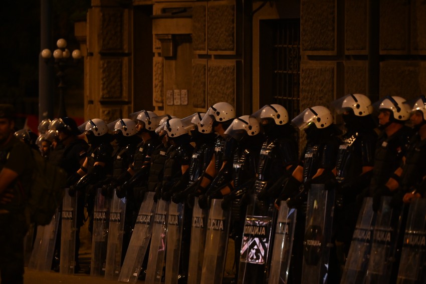 Policija kod zgrade Vlade Srbije