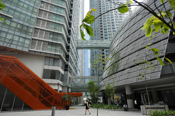 Marina Bay Financial Centre w centrum Singapuru