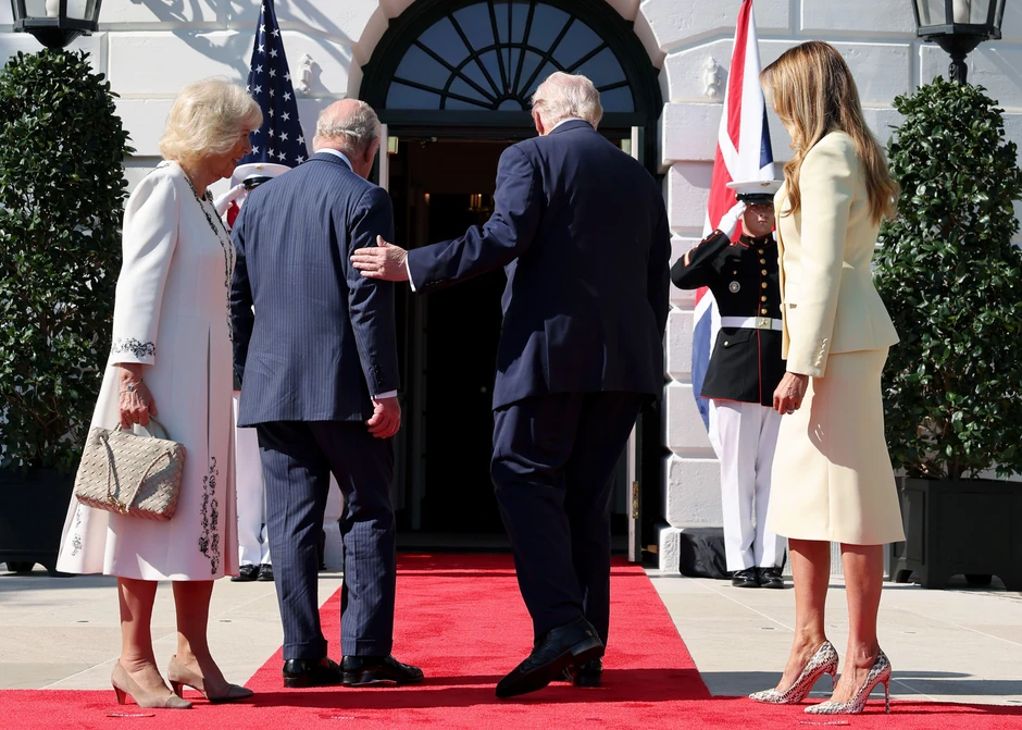 Melanija i Donald Tramp dočekali Čarlsa i Kamilu