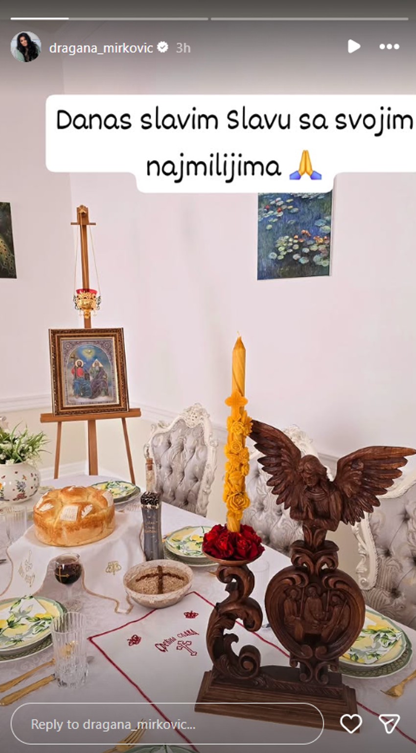 Dragana Mirković slavi devojačku slavu
