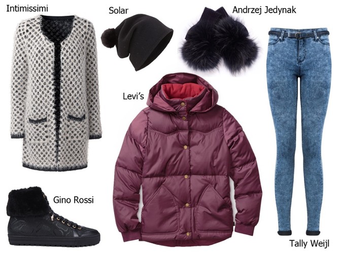 STYLIZACJE z puchową kurtką - zima 2014