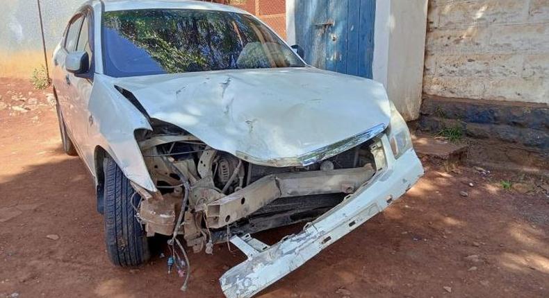 The vehicle rammed into Kiamwangi MCA Kung'u Wanjiku’s car from behind