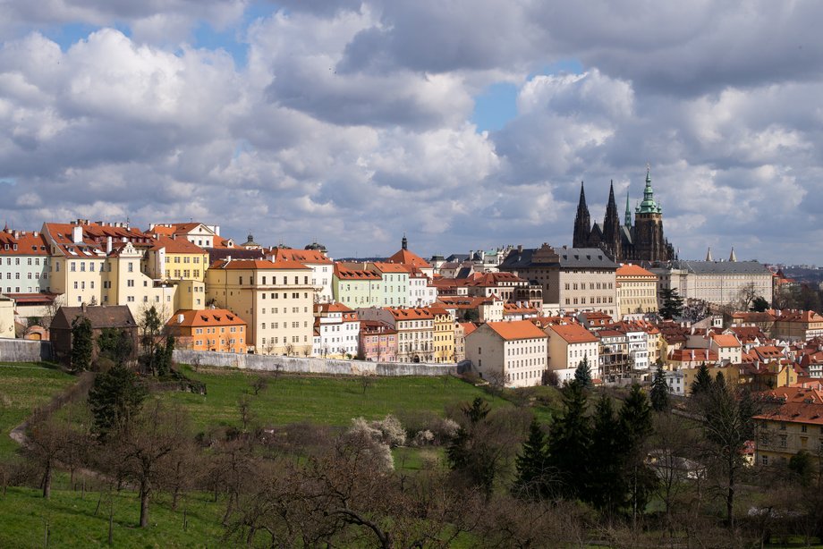 Widok na czeską Pragę