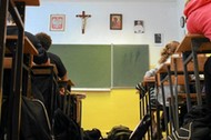 Lublin, Gimnazjum nr 18, ul Długosza, lekcja religii. Fot. Rafał Michałowski / Agencja Gazeta