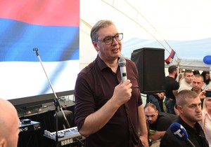 Aleksandar Vučić na skupu u selu Drežnik kod Užica