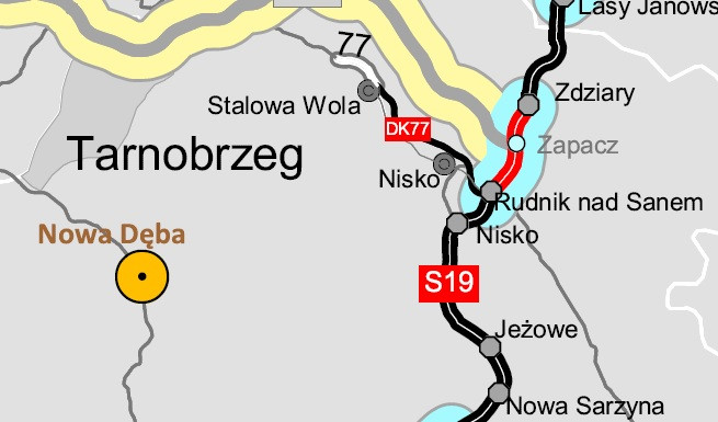 S19 Zdziary — Rudnik nad Sanem i S19 Nisko Południe — Podgórze