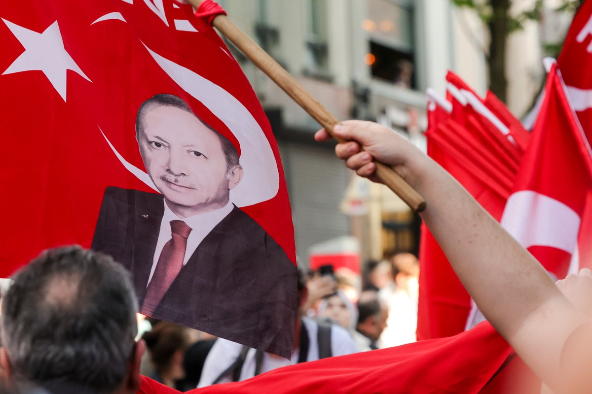 Zwolennicy Erdogana podczas wyborów w Turcji