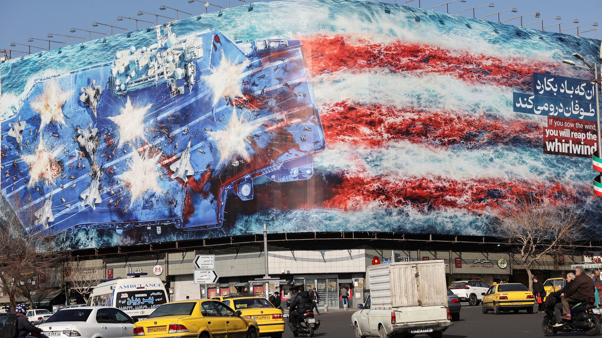 Irán - USA. Ilustračná foto.