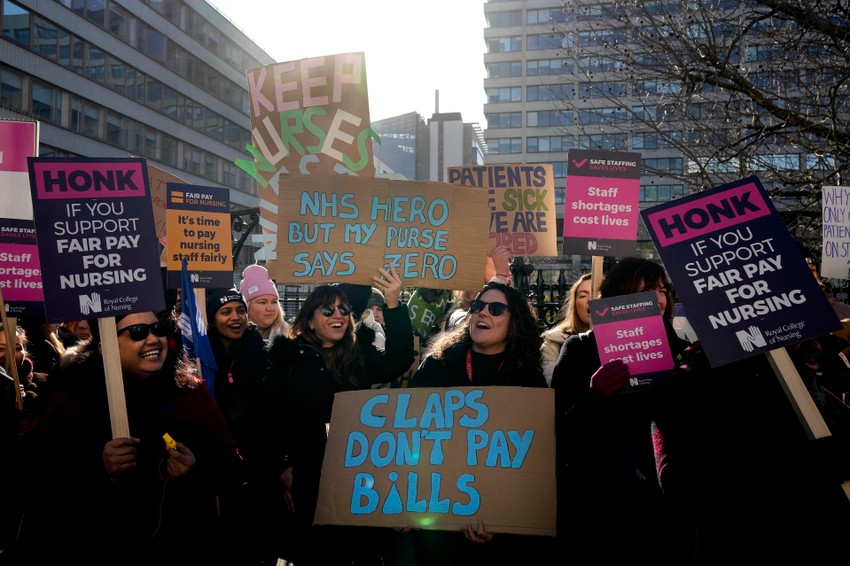Štrajk britanskih zdravstvenih radnika - London