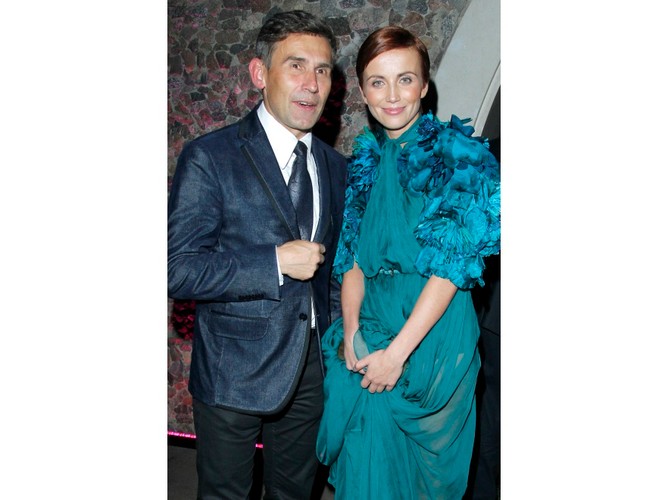 Katarzyna Zielińska i Robert Korzeniowski na gali rozdania Wiktorów 2011.