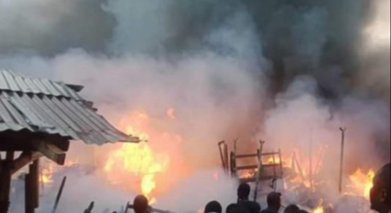 Fire guts 25 shops in Ibadan spare parts market.