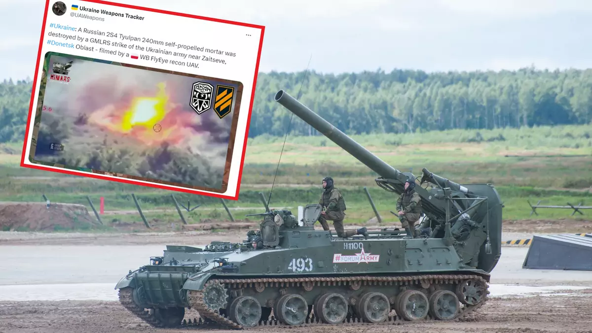 Rosyjski moździerz samobieżny 2S4 Tulipan