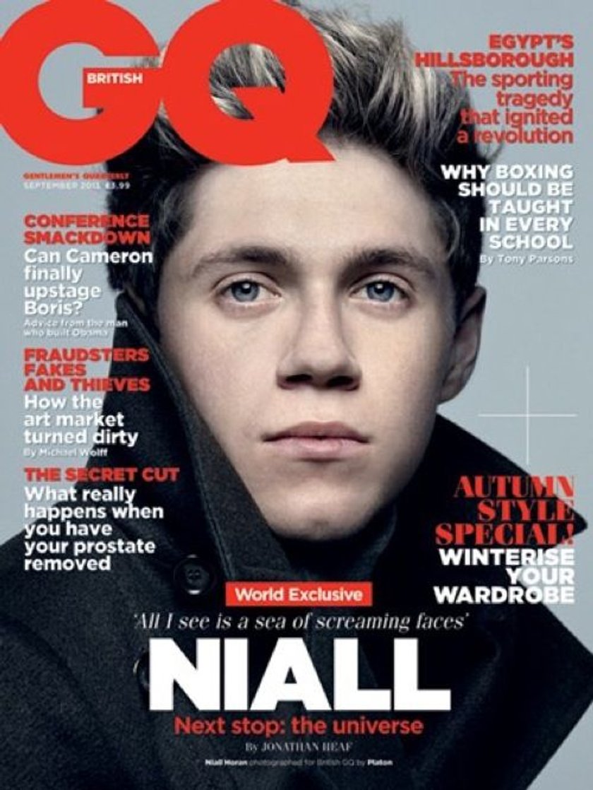 "GQ" wrzesień 2013, na zdjęciu: Niall Horan