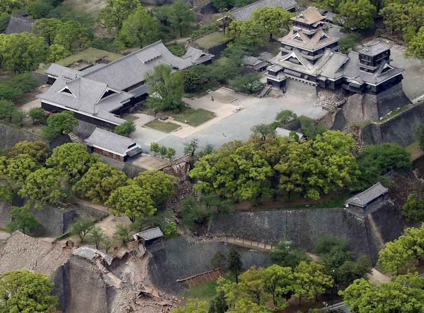 Potężne trzęsienie ziemi w rejonie miasta Kumamoto na południu Japonii