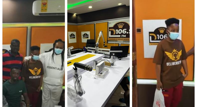 Daddy Lumba and his son tour his newly opened FM station
