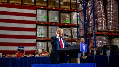 Former President Donald Trump speaks at a campaign rally in Mint Hill, North Carolina on September 25.Brandon Bell/Getty Images