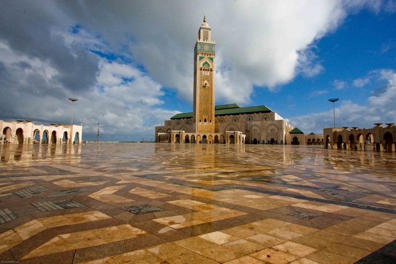 Hassan II Mosque grounds 