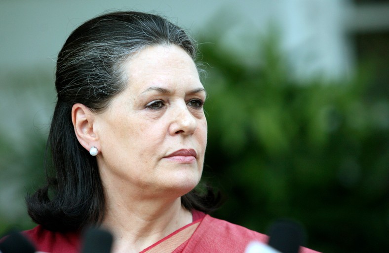 7. Sonia Gahndhi, przewodnicząca Indyjskiego Kongresu Narodowego.