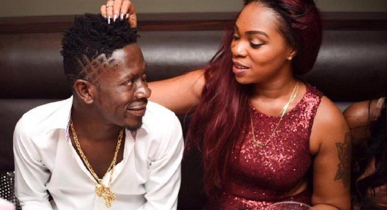 While discussing her disagreement with Shatta Wale on live radio, Michy manages to contain her tears.