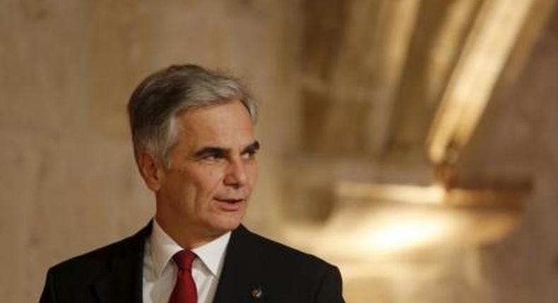 Austrian Chancellor Werner Faymann attends the Valletta Summit on Migration in Valletta, Malta, November 12, 2015.