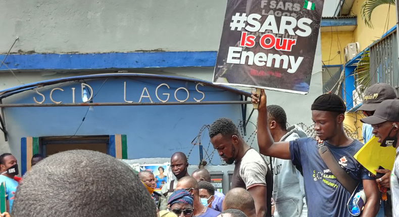 #EndSARS protesters in Lagos