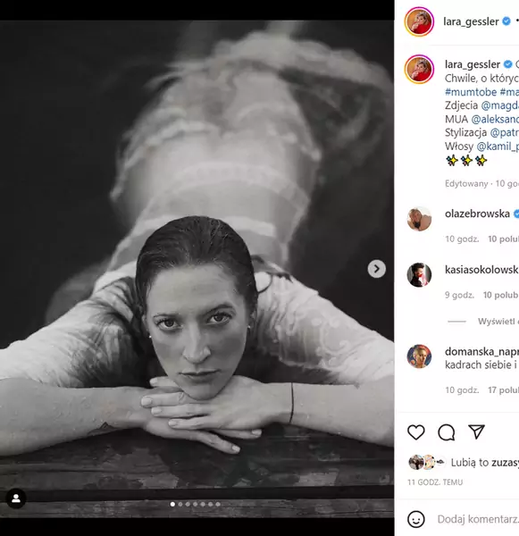 Lara Gessler spodziewa się syna. Pokazała najnowszą sesję ciążową / Instagram