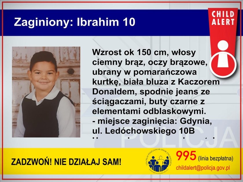 Gdynia: 10-letni Ibrahim porwany przez Marokańczyka? Jest Child Alert