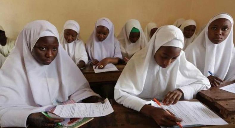 Hijab wearing students in Nigeria 