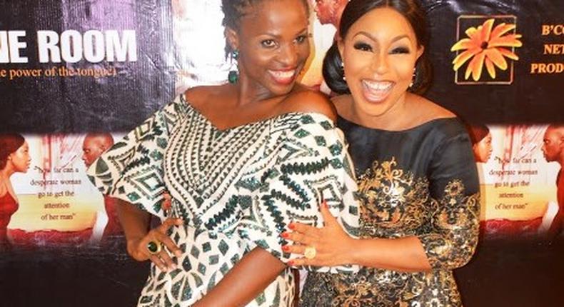 Blessing Egbe and Rita Dominic at 'One Room' premiere