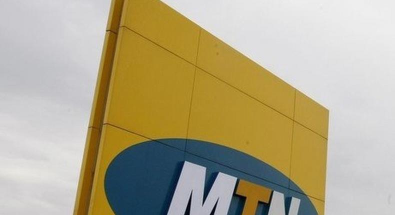 The logo of South Africa's MTN Group is seen on signage outside the company's headquarters in Johannesburg, in a file photo. REUTERS/Mike Hutchings