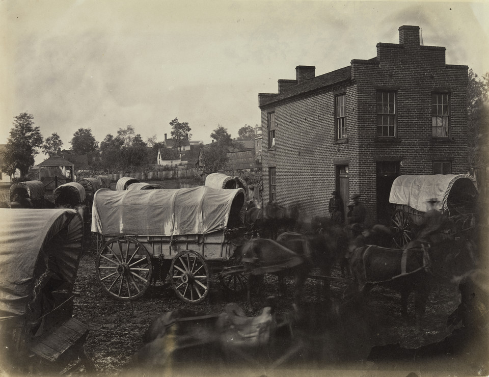 Andrew Joseph Russell, "Street Scene, Culpeper, Virginia, March 1864"