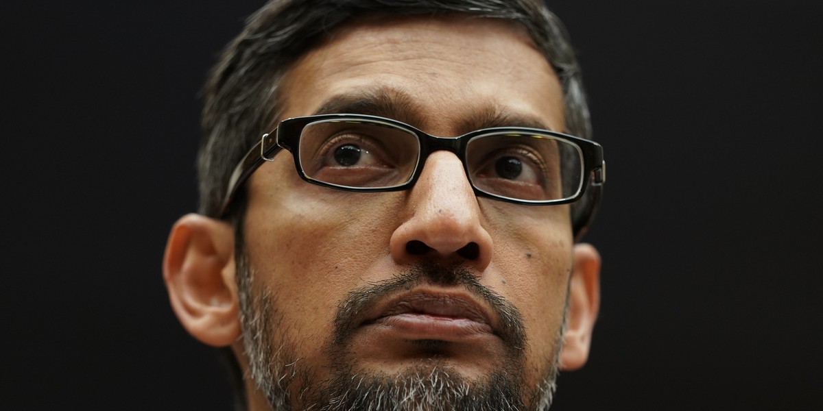 Sundar Pichai, CEO Google, był jednym z prezesów big tech przesłuchiwanych przez podkomisję Kongresu USA