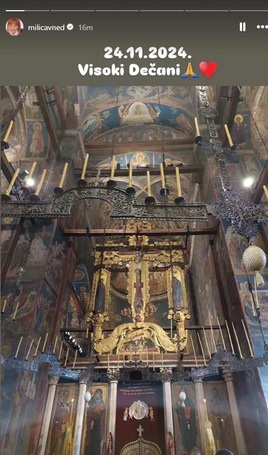 Milica se oglasila sa svetog mesta