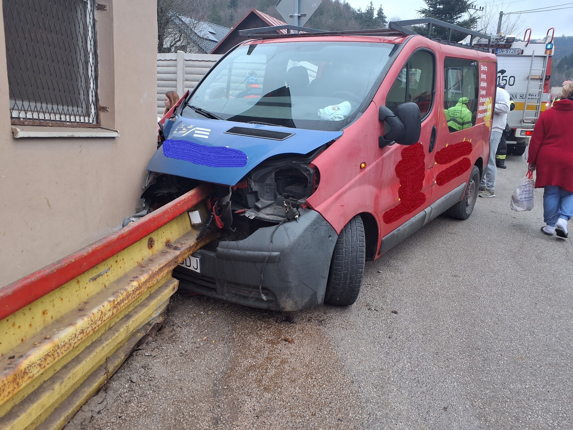 Three children were injured in the collision in Rudňany.