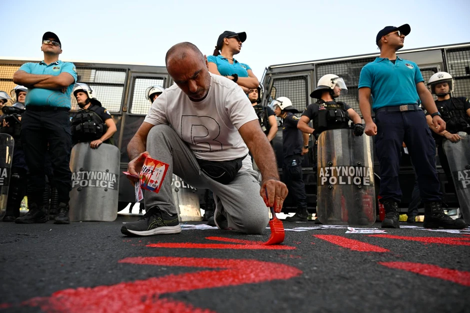 protesti u Pireju protiv Izraelaca