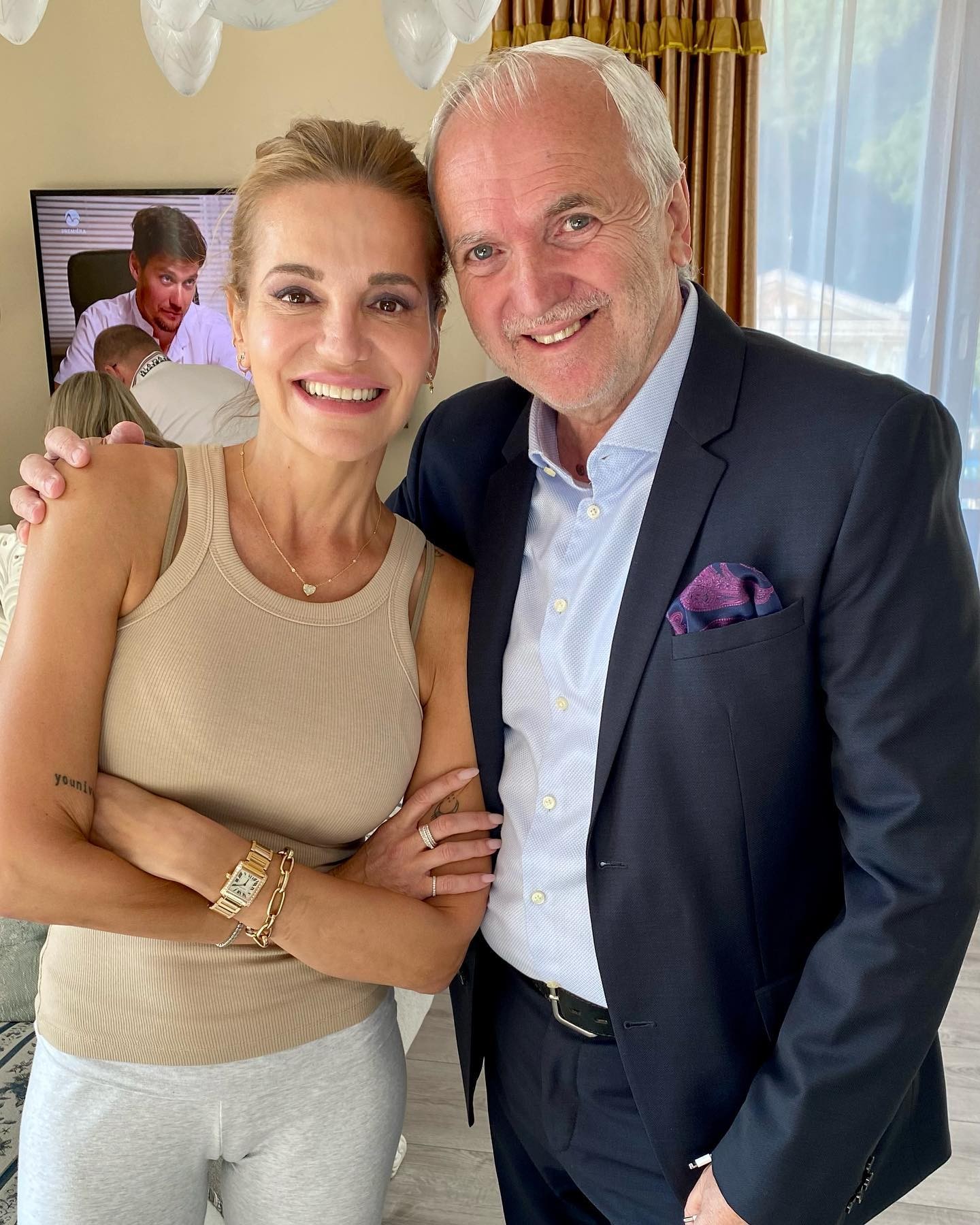 Speváčka Dara Rolins a manažér Jozef Korbel.