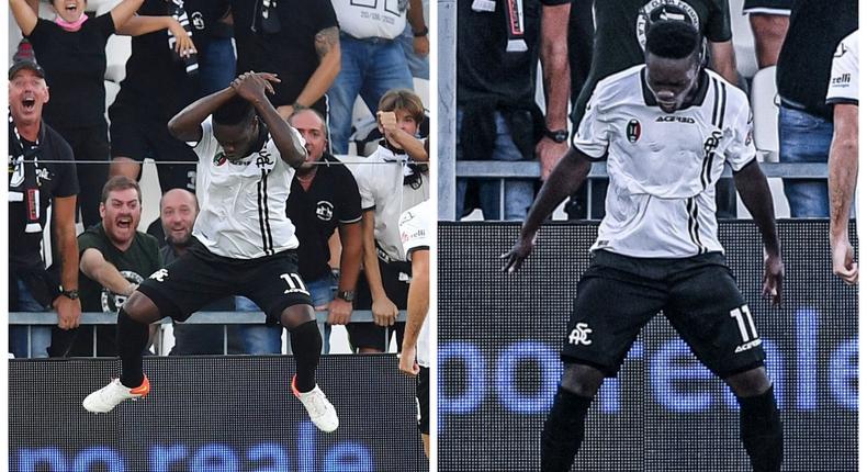 Emmanuel Gyasi: Ghana forward scores against Juventus and celebrates like Ronaldo