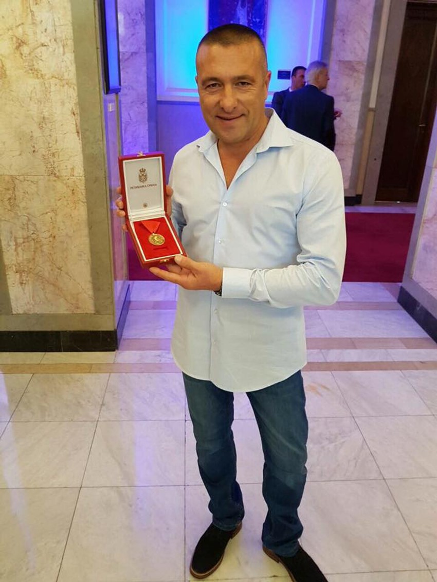 Renato Grbić sa ordenom za hrabrost