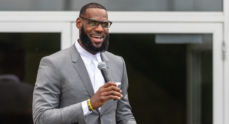 LeBron James during the opening ceremonies of the I Promise School.Jason Miller/Getty Images