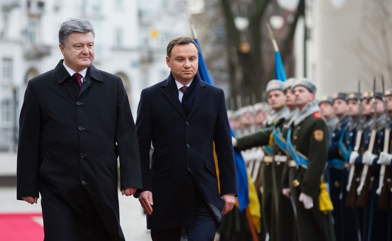 Prezydent Ukrainy Petro Poroszenko i prezydent Polski Andrzej Duda w Kijowie