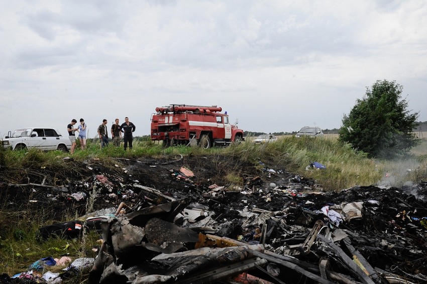 Mesto pada malezijskog aviona u Ukrajini kod Šakterska