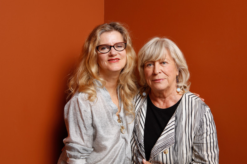 Barbara Sukowa, odtwórczyni roli H. Arendt, i reżyser Margarethe von Trotta, fot. Getty Images/FPM