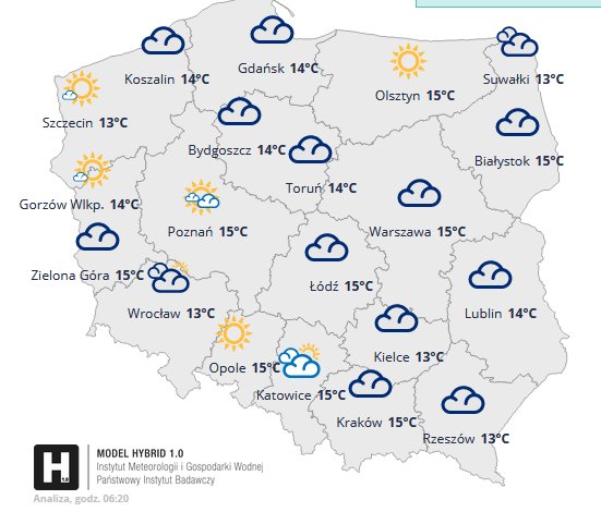 Poniedziałek 13 września - godzina 6