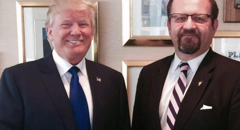 President Donald Trump and Sebastian Gorka.